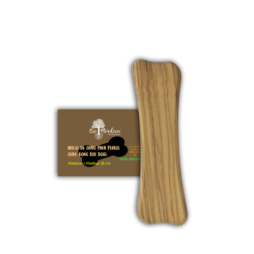 Bimordiscos Madera de olivo con forma de hueso para perros 100% natural, , large Imagen numero 1